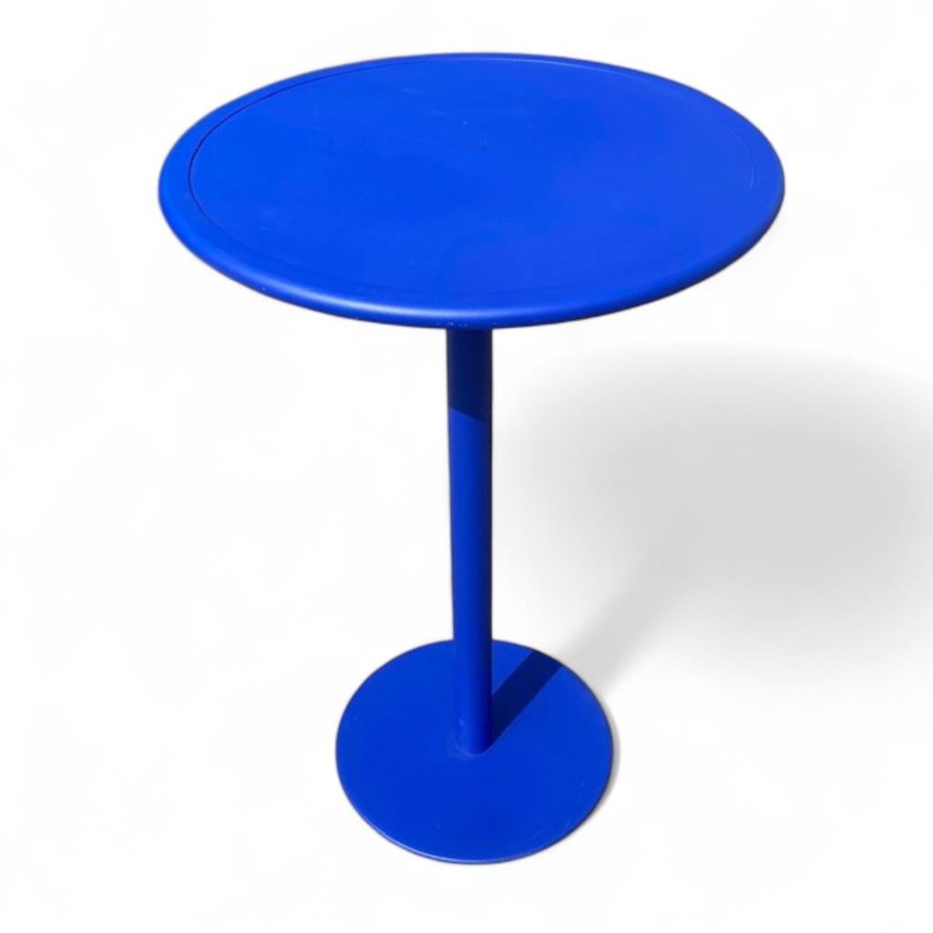 Statafel blauw, aluminium, Ophalen, Gebruikt