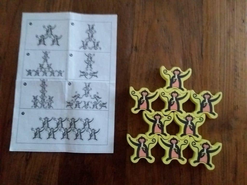 Balans aapjes hout monkey balansce spel evenwicht spel zgan, Ophalen of Verzenden, Zo goed als nieuw, Bouwen
