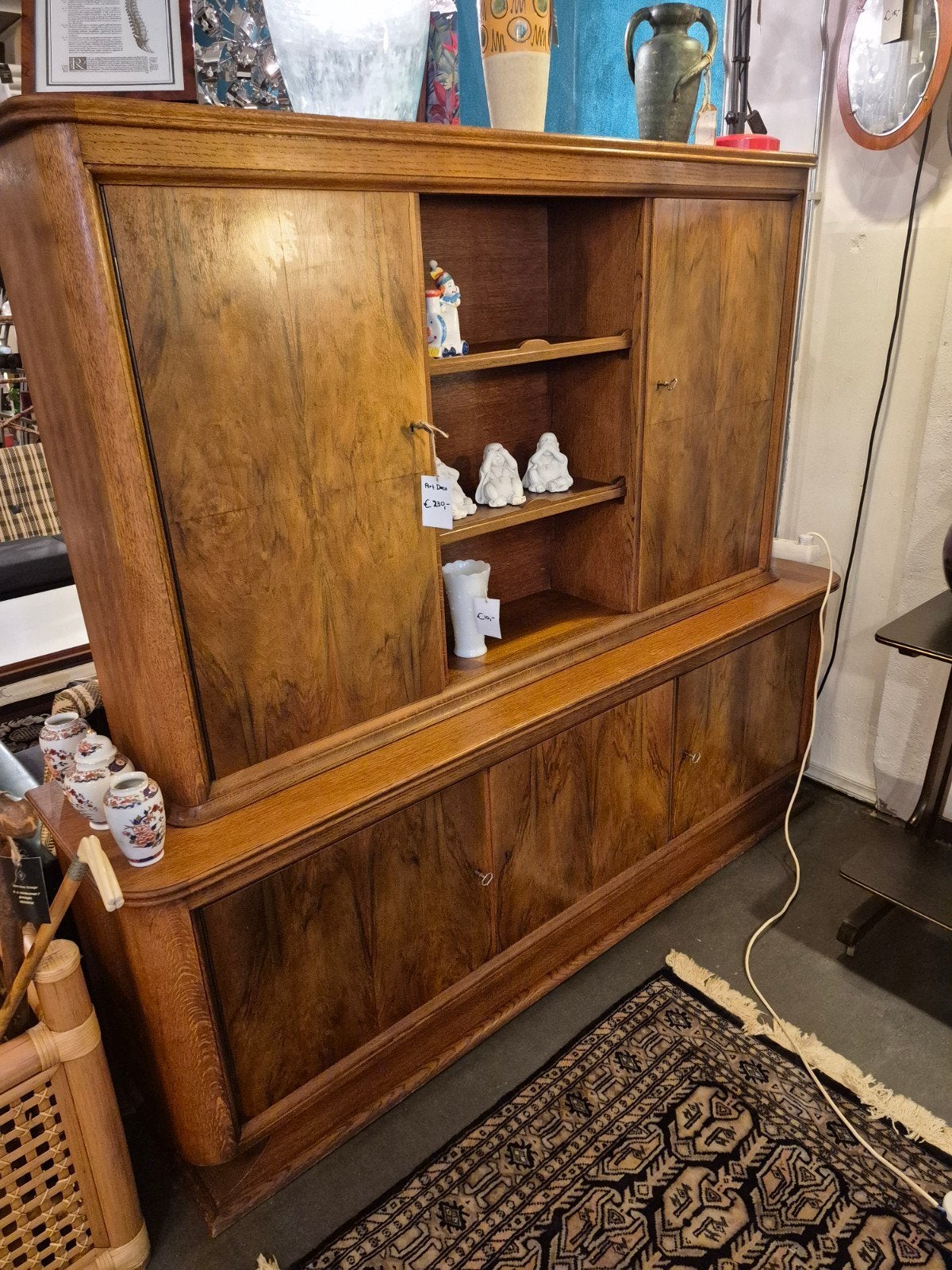 Vintage Art Deco Boekenkast/Dressoir, Antiek en Kunst, Ophalen