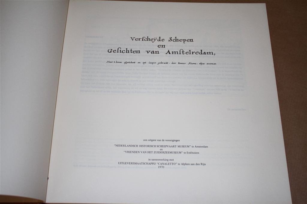 Verscheyde schepen en gesigten van Amstelredam., Ophalen of Verzenden, Nieuw