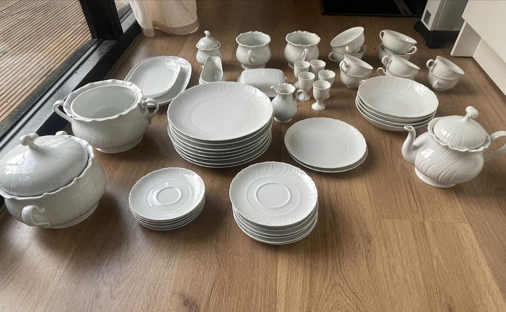 Royal Tettau Bavaria Germany servies 54 delig, Ophalen, Gebruikt, Overige typen, Effen