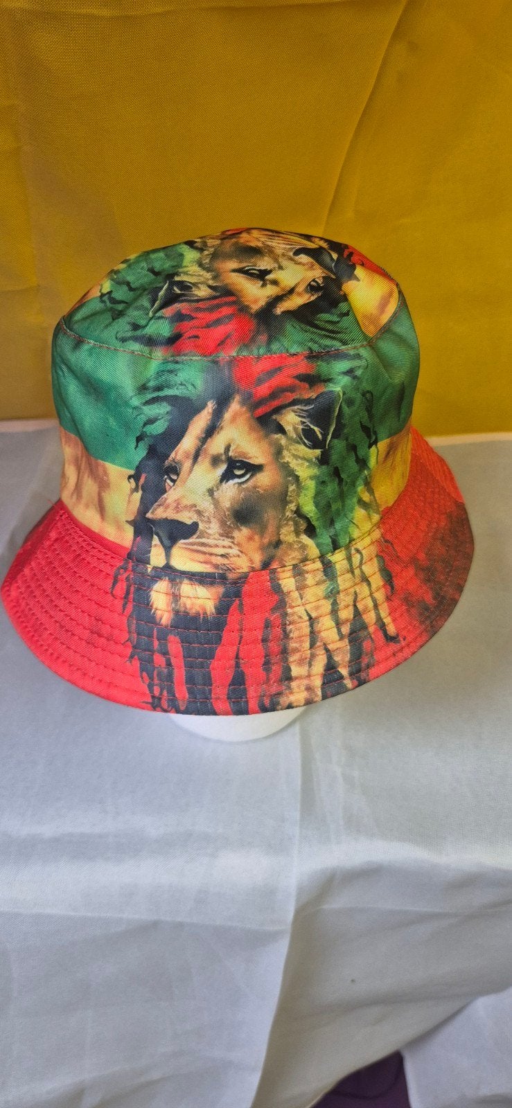 Rasta Bucket Hat met Leeuwenprint - One Size, Hoed, Nieuw, Onbekend, One size fits all