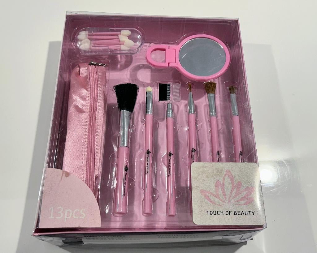 13-delige make-up accessoireset, Ophalen of Verzenden, Nieuw, Gehele gezicht, Toebehoren