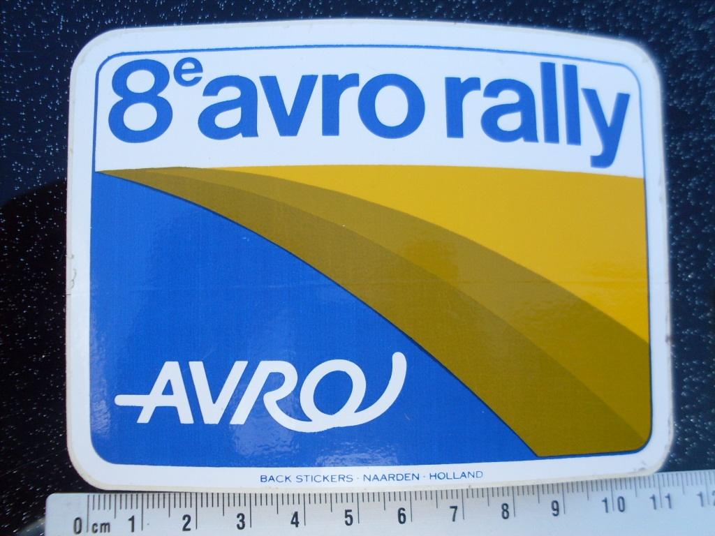 sticker 8e avro rally logo, Verzamelen, Verzenden, Zo goed als nieuw, Film, Tv of Omroep