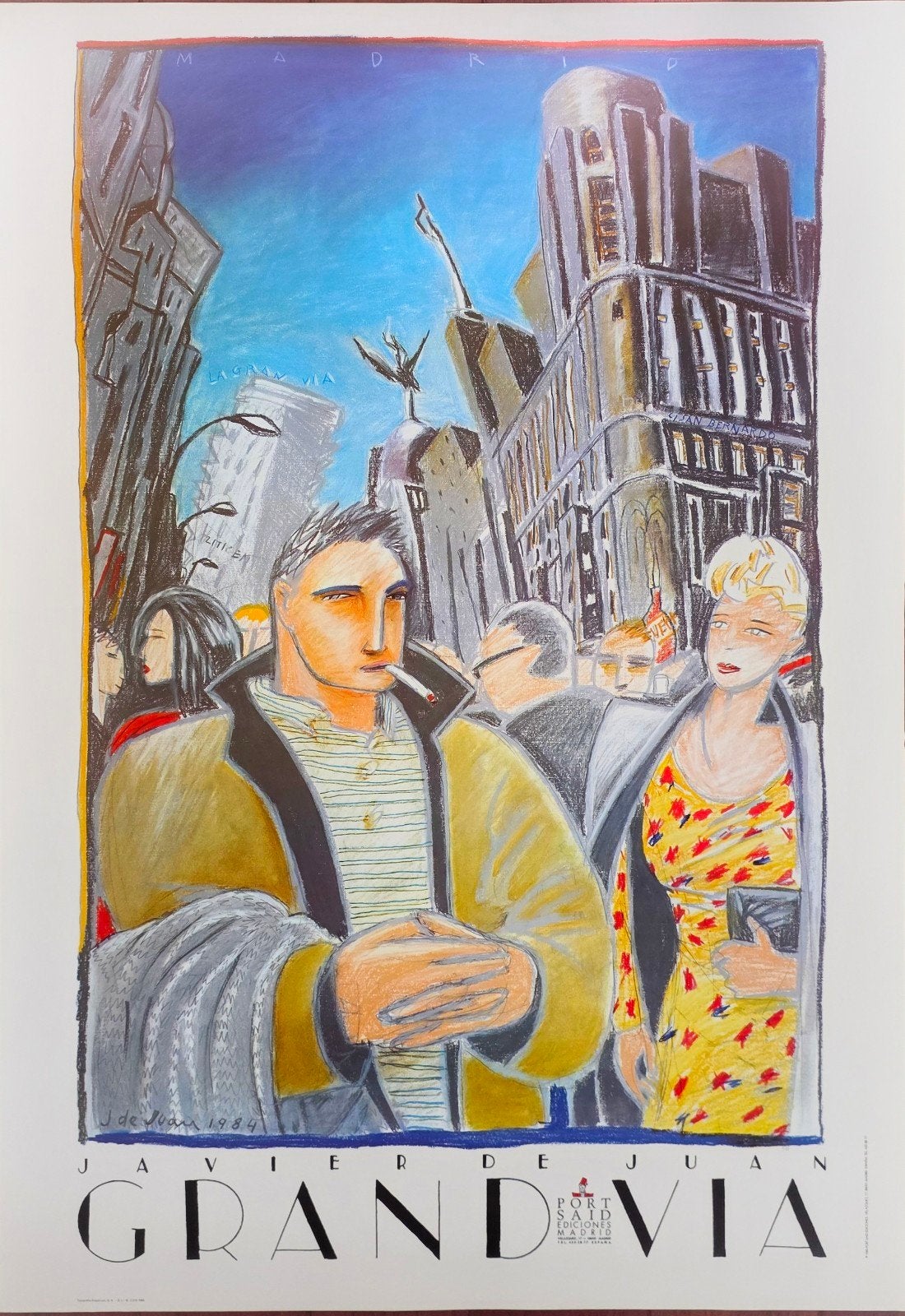 Javier de Juan ""GRAND DIVA", Antiek en Kunst, Portret en Figuren, Gesigneerd in de plaat, Offsetdruk, Ophalen of Verzenden