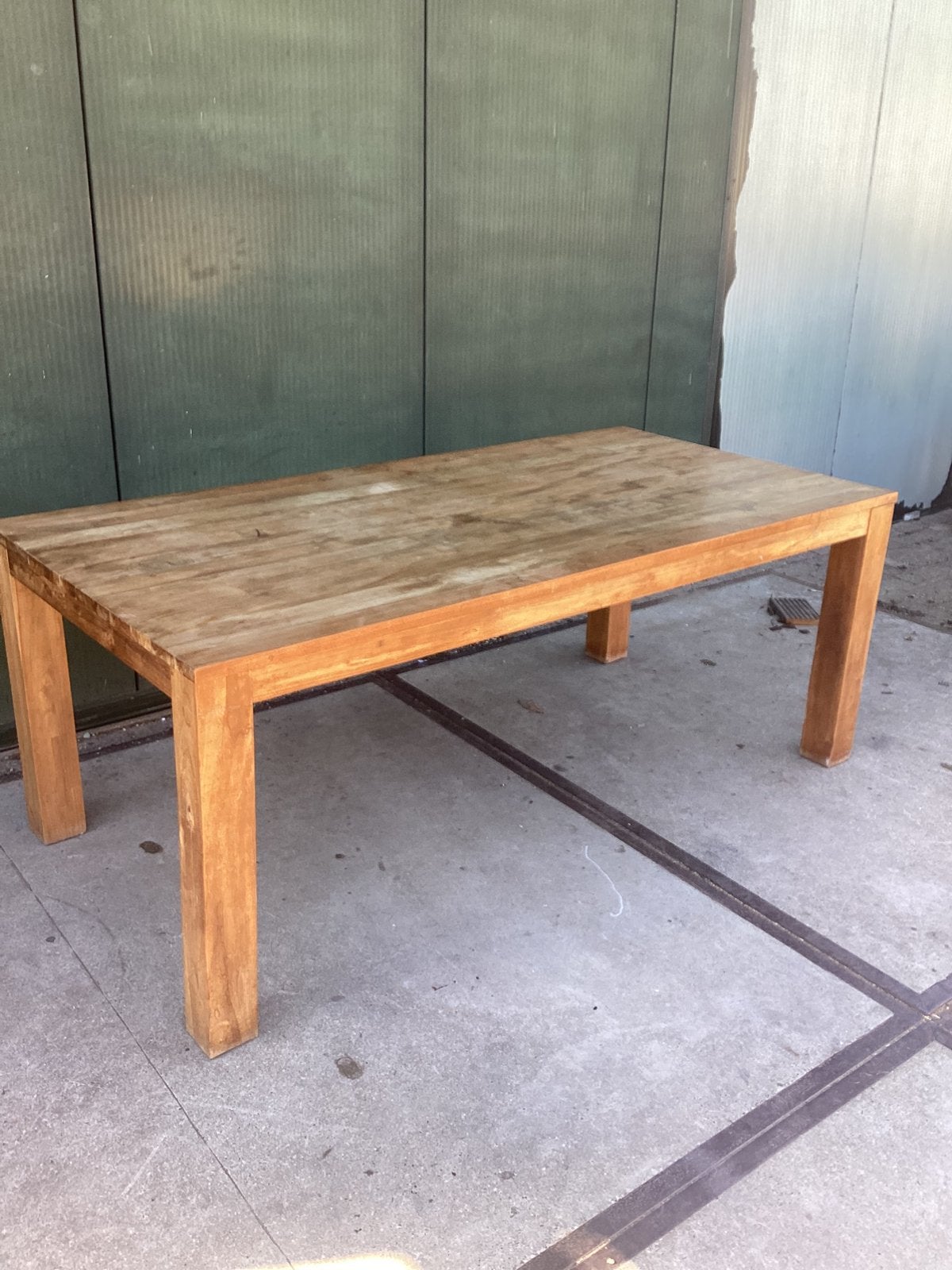 Tekhouten eettafel, Ophalen, Gebruikt, Teak, Teak