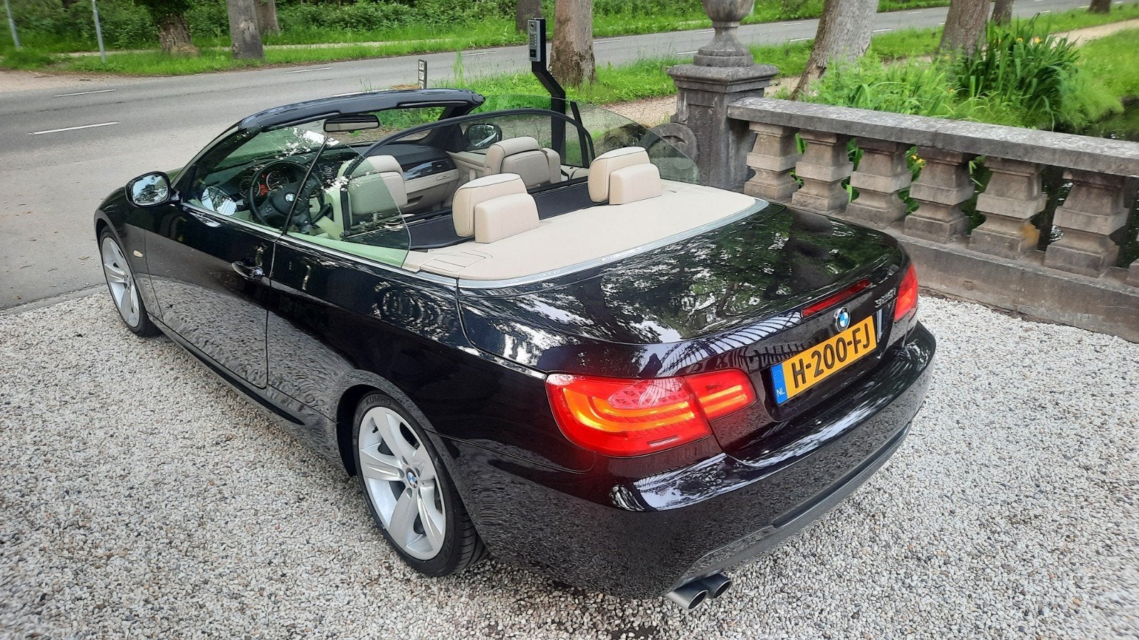 BMW 3-Serie 3.0I 325 Cabrio AUT 2013 M-Sport Azuritschwarz!!, Auto's, 745 kg, Achterwielaandrijving, Beige, Cabriolet