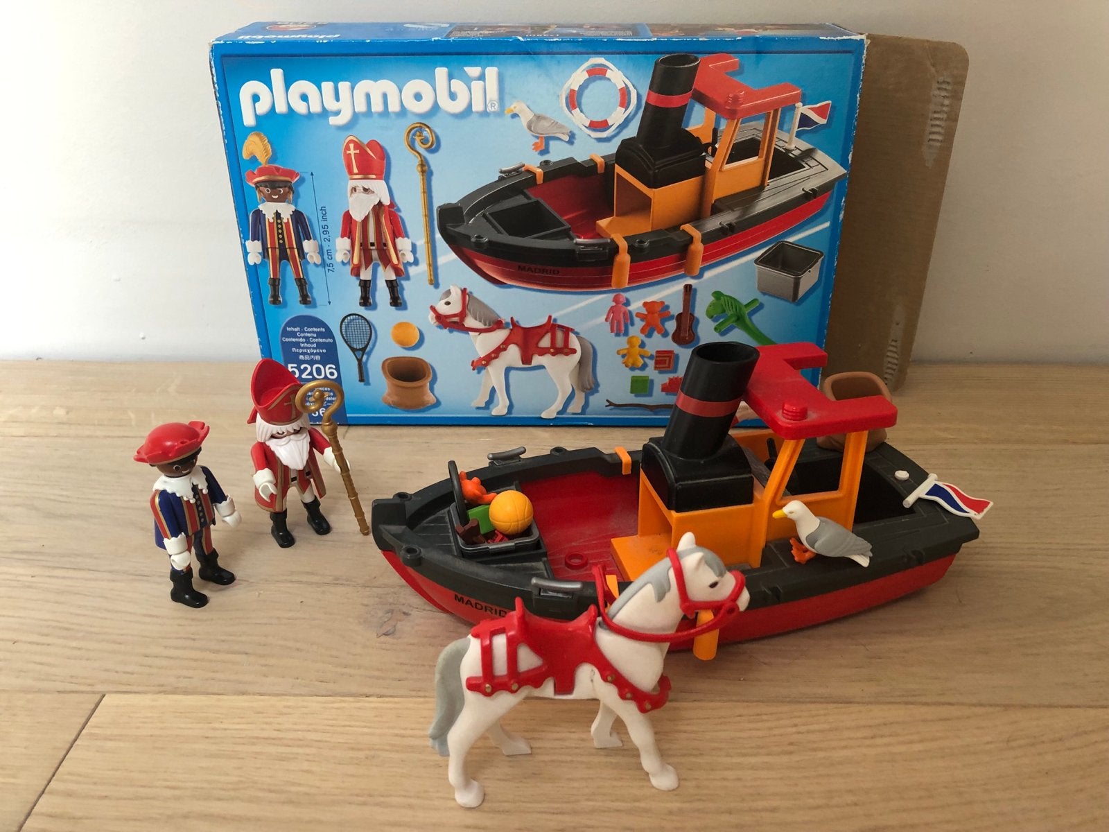 Playmobil Sinterklaas stoomboot 5206 - Bijna compleet, Ophalen, Gebruikt, Complete set