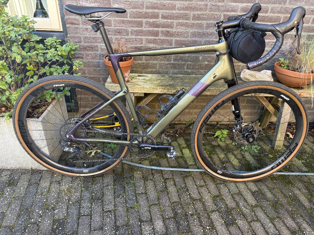 Cannondale Topstone Lefty gravelbike met 2 x wielset, Carbon, 10 tot 15 versnellingen, Heren, 57 tot 61 cm