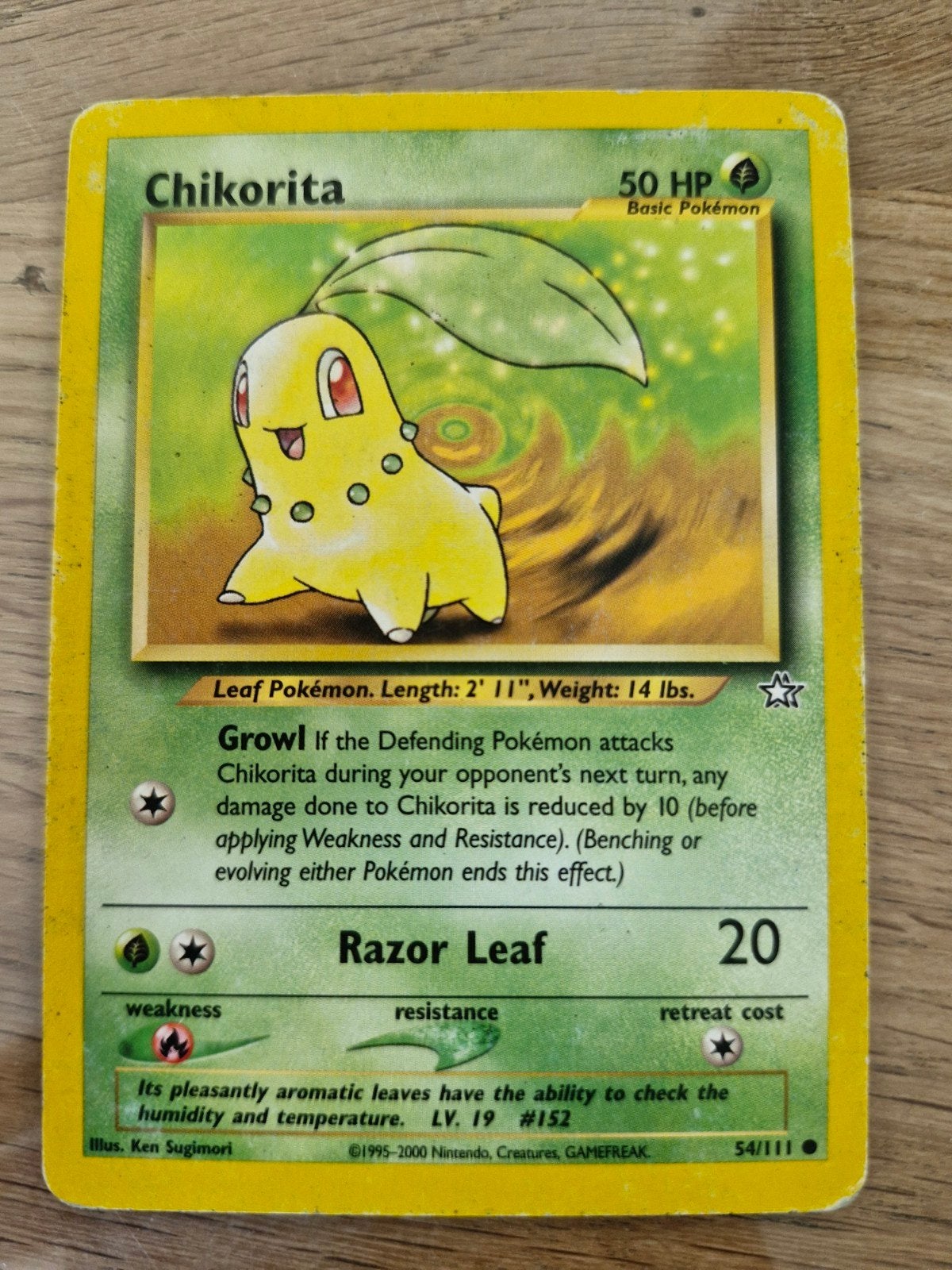 Chikorita Pokémon Kaart - Basic Pokémon 50 HP, Verzenden