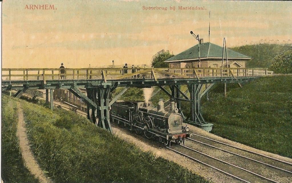 Arnhem / stoom loc /tulpkaart, Verzamelen, Ansichtkaarten | Nederland, Verzenden, 1920 tot 1940, Ongelopen, Gelderland
