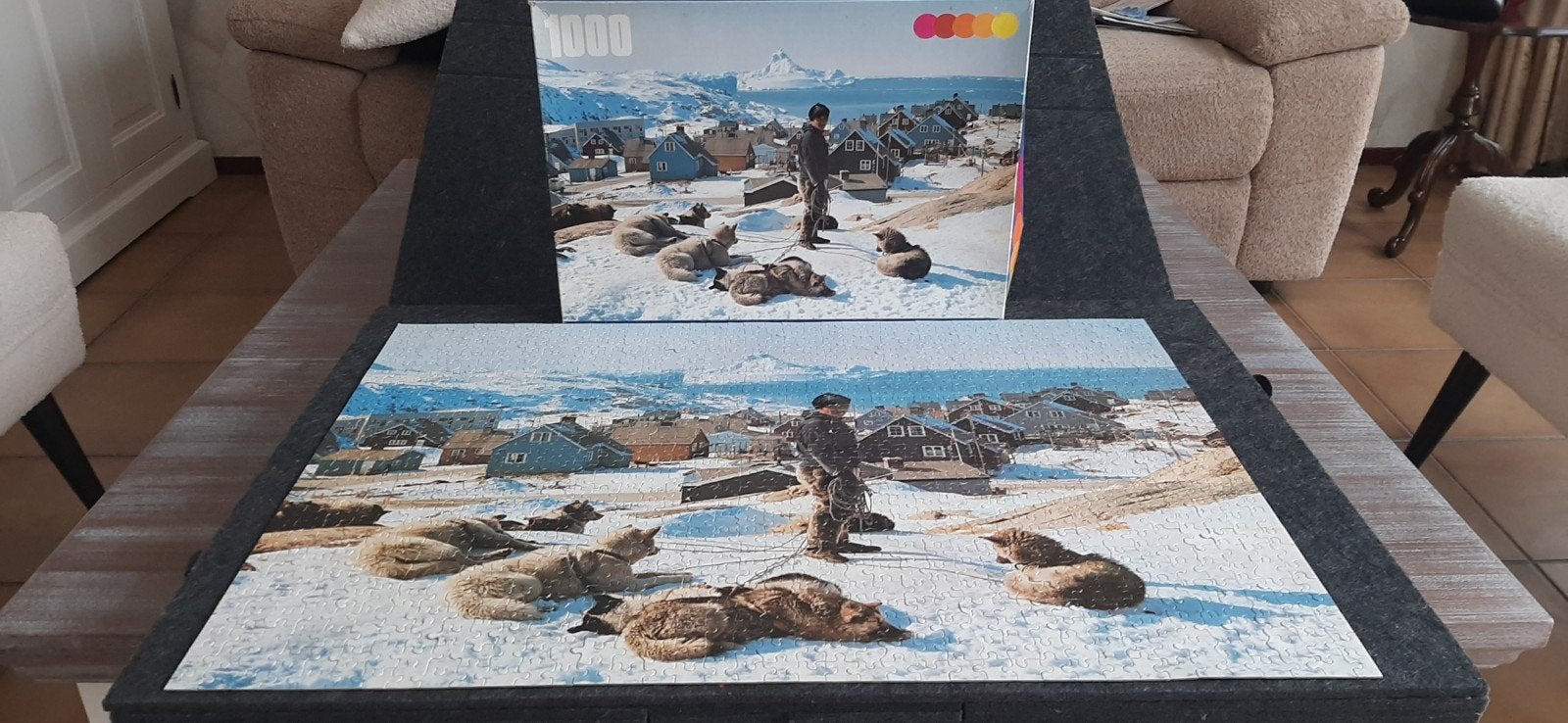 Puzzel over Groenland., Ophalen of Verzenden, 500 t/m 1500 stukjes, Zo goed als nieuw