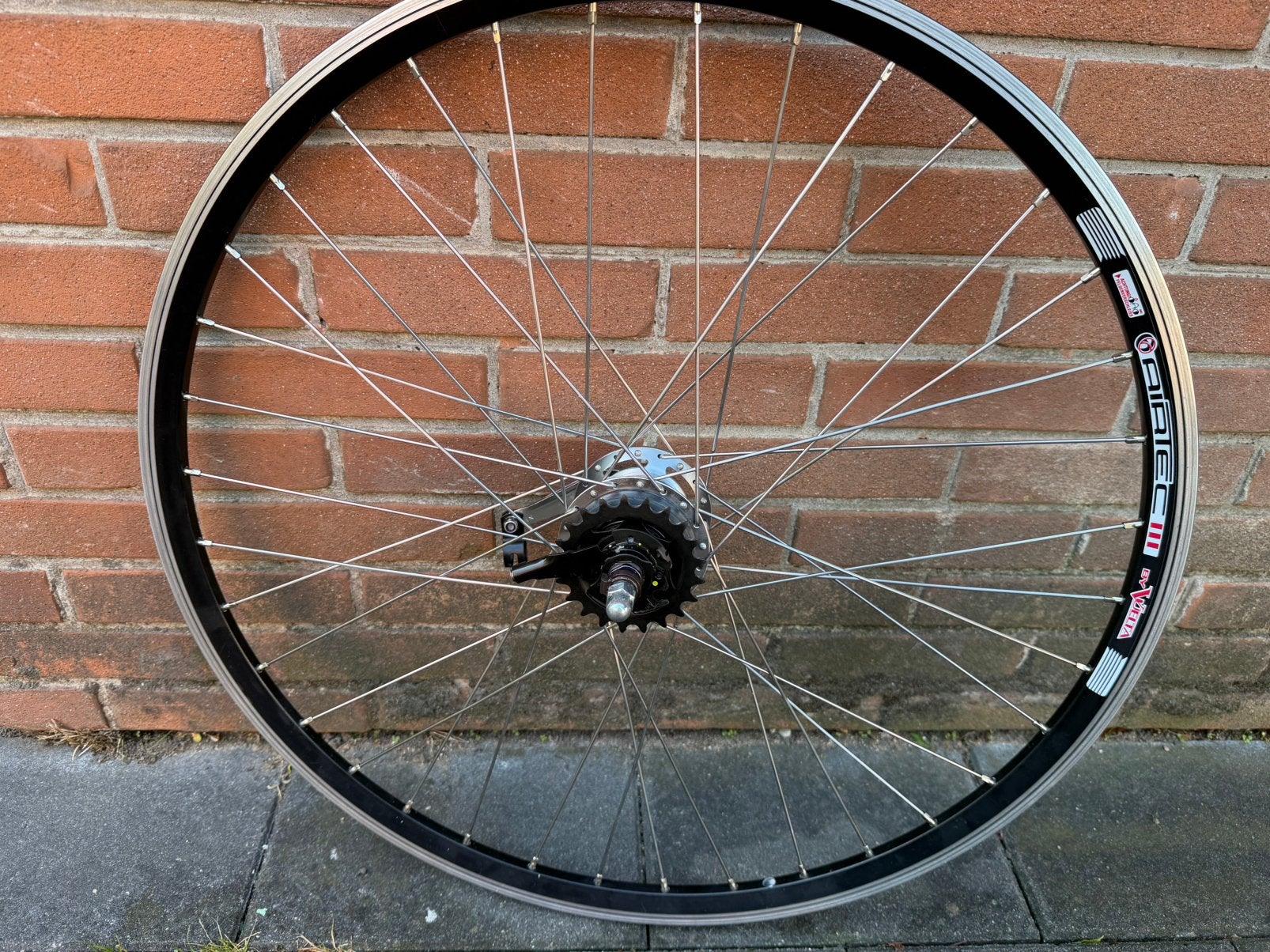 28 inch Fiets achter wiel,Terug trap rem,7 Versnellingen, Ophalen, Zo goed als nieuw, Wiel