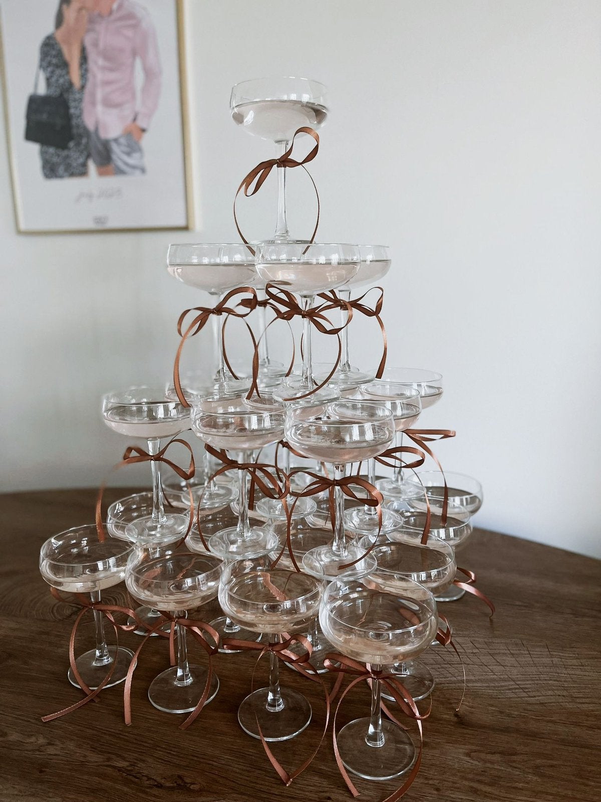 Champagne toren huren, Ophalen, Zo goed als nieuw, Geboorte of Huwelijk