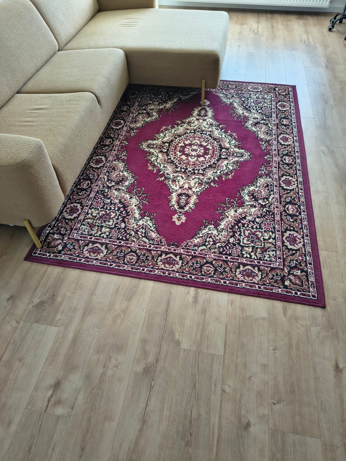vloerkleed, Huis en Inrichting, Ophalen, Gebruikt, 100 tot 150 cm, Zwart