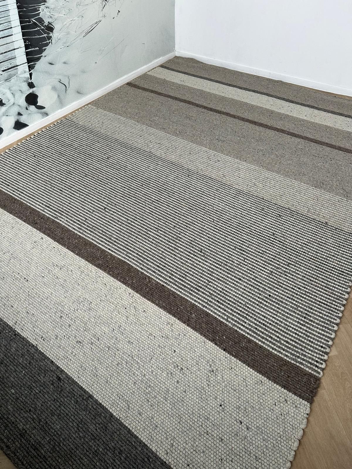 Brinker vloerkleed Kjul grey wol XXL 240x340, Ophalen of Verzenden, 200 cm of meer, Rechthoekig, Nieuw