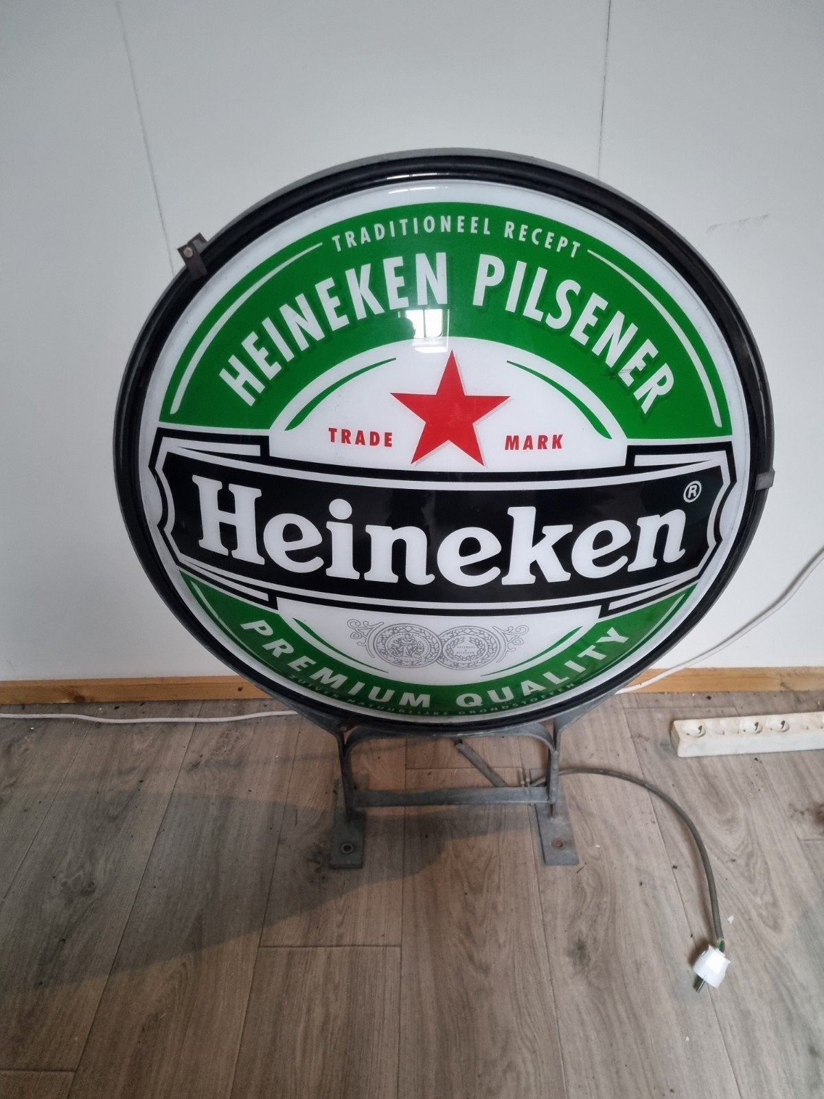 Heineken bier lichtbak gevel 50 lamp bord licht verlichting, Verzamelen, Biermerken, Ophalen of Verzenden, Zo goed als nieuw, Reclamebord, Plaat of Schild