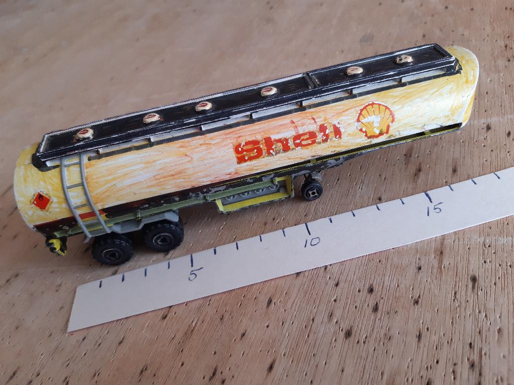 Majorette Shell Tanker 1:60 Trailer, Hobby en Vrije tijd, Modelauto's | 1:50, Gebruikt, Bus of Vrachtwagen, Majorette, Ophalen of Verzenden
