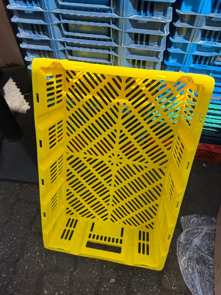 Stevige plastic kratten voor opslag en transport 40x60x15, Doe-het-zelf en Verbouw, Kratten en Dozen, Gebruikt, 40 tot 60 cm, 50 tot 75 cm