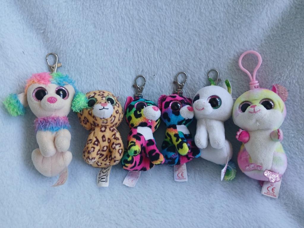 Ty beanie boo knuffel sleutelhanger 8,5 cm, Gebruikt, Overige karakters, Overige typen, Ophalen of Verzenden