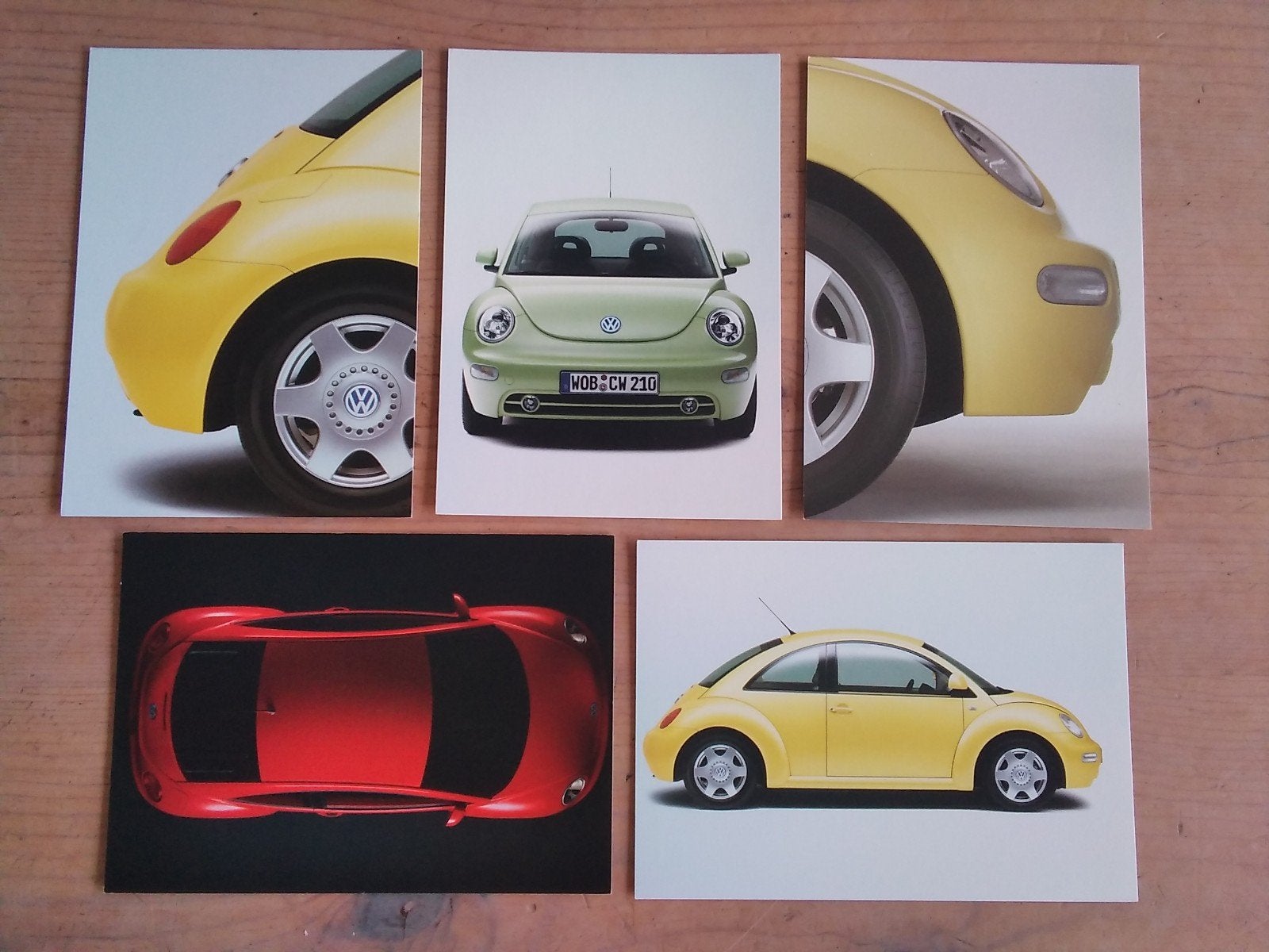 Ansichtkaarten Volkswagen New Beetle 1998, Verzenden, Auto's