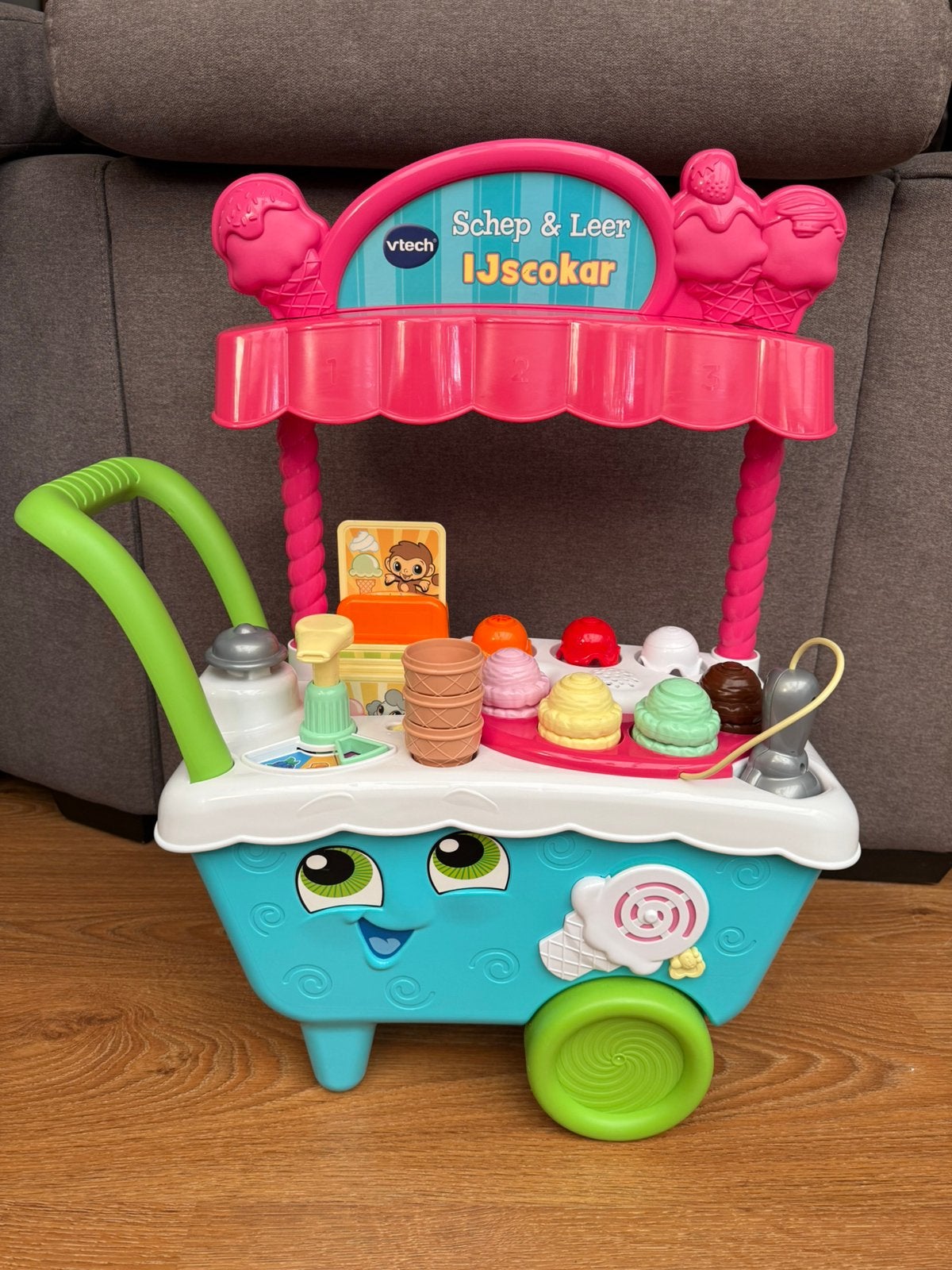 Vtech Schep & Leer Ijscokar, Ophalen, Zo goed als nieuw, 2 tot 4 jaar