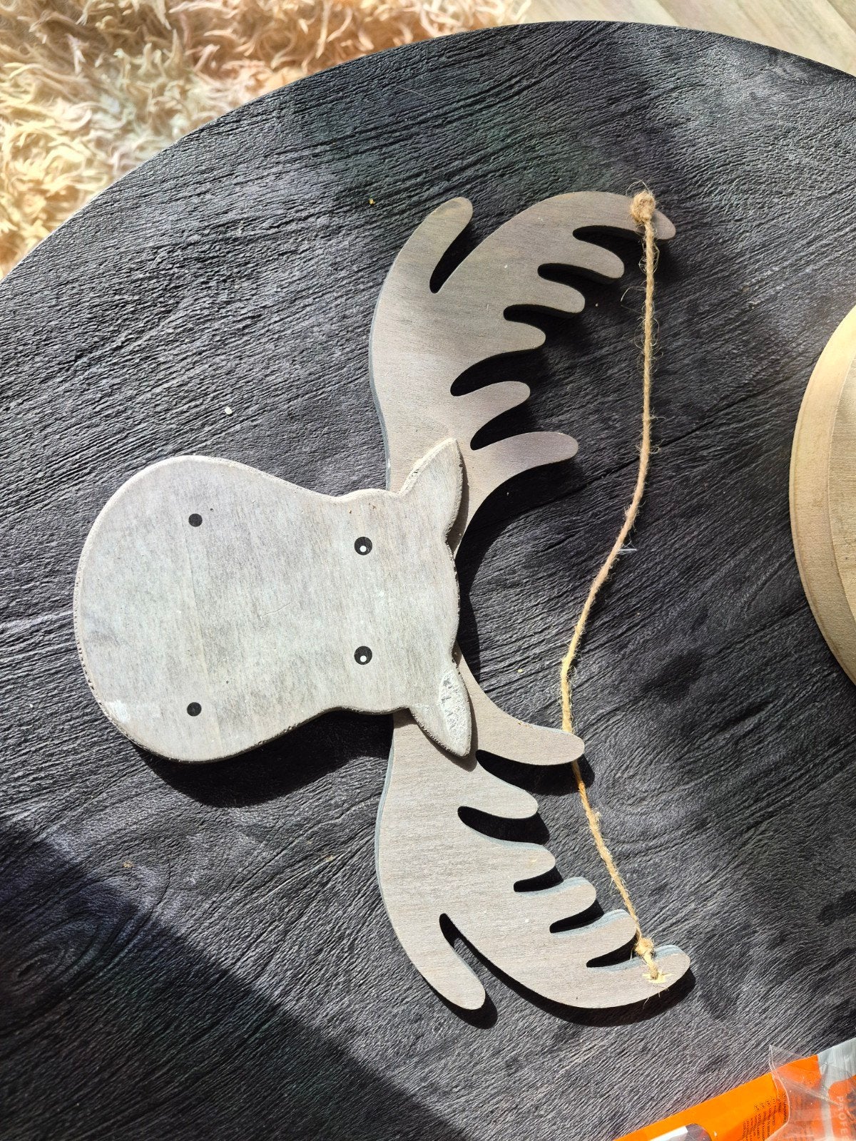 Houten eland decoratie - Scandinavische stijl, Hout, Ophalen of Verzenden, Zo goed als nieuw, Scandinavisch