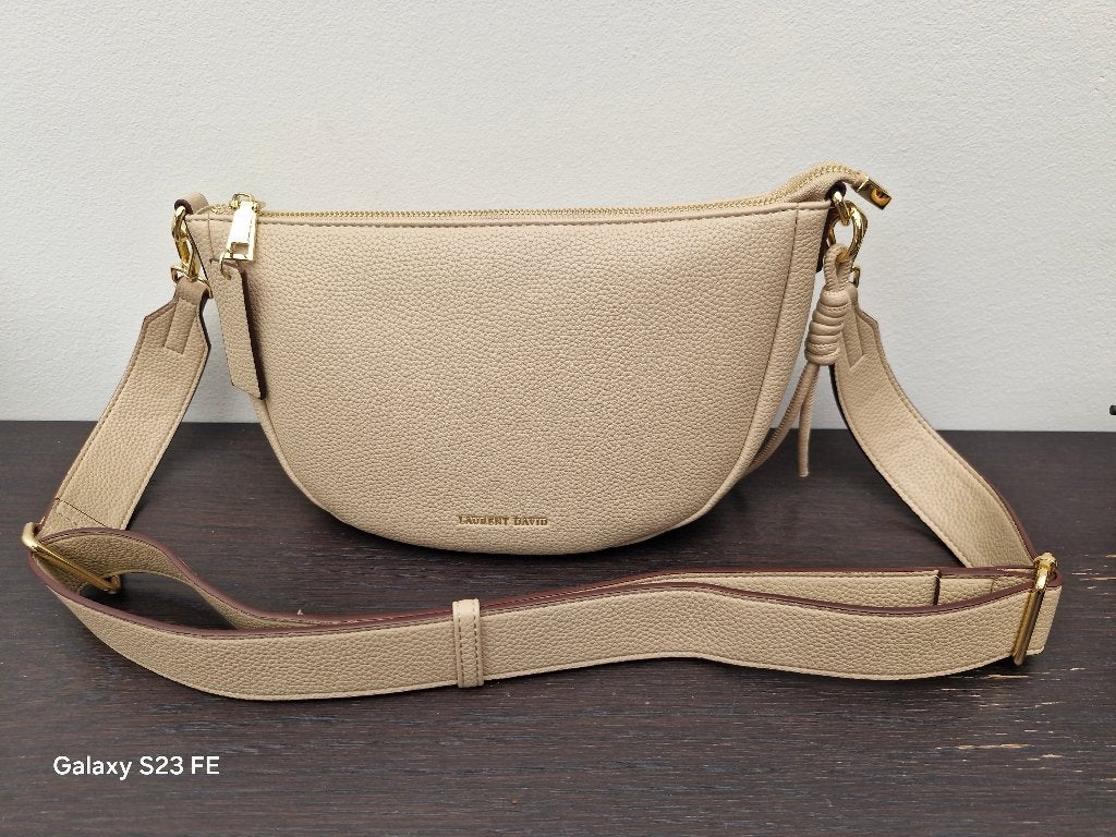 Crossbody Laurent David, Ophalen of Verzenden, Nieuw, Beige, Schoudertasje