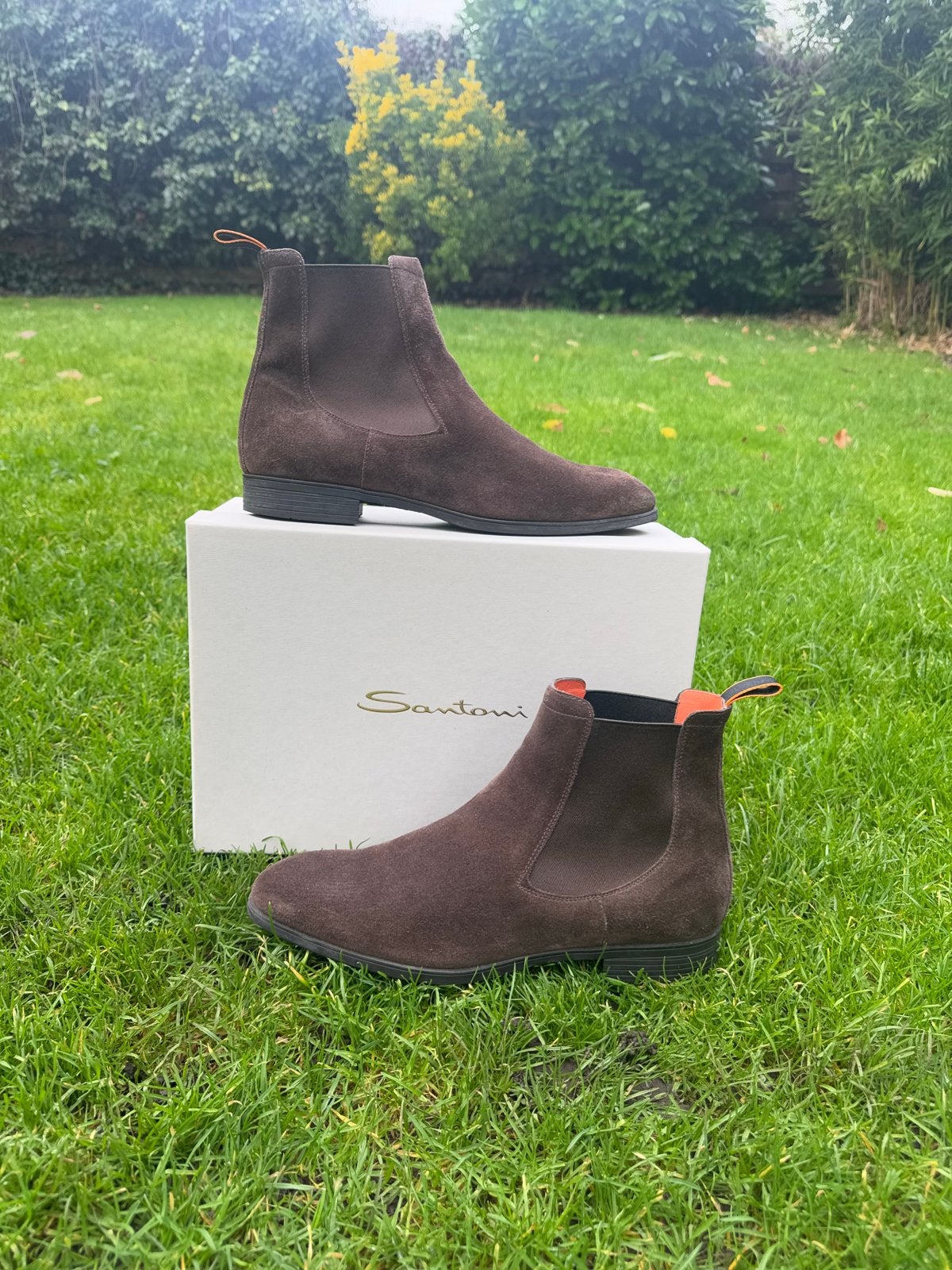 Santoni Chelsea boots bruin uk7,5/eu41,5- Zo goed als nieuw, Ophalen of Verzenden, Zo goed als nieuw, Bruin, Boots