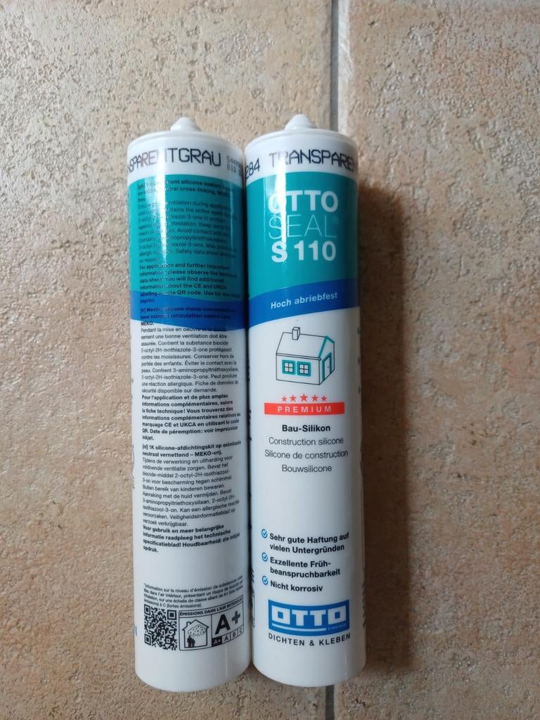 Otto Seal S110 bouwkit transparant, Doe-het-zelf en Verbouw, Isolatie en Afdichting, Ophalen, Overige materialen, Minder dan 4 cm
