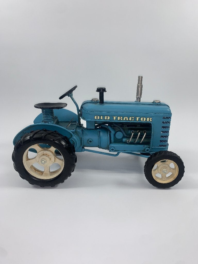 Decoratieve metalen tractor - Vintage look - Blauw, Vintage, Blauw, Shabella, Nieuw