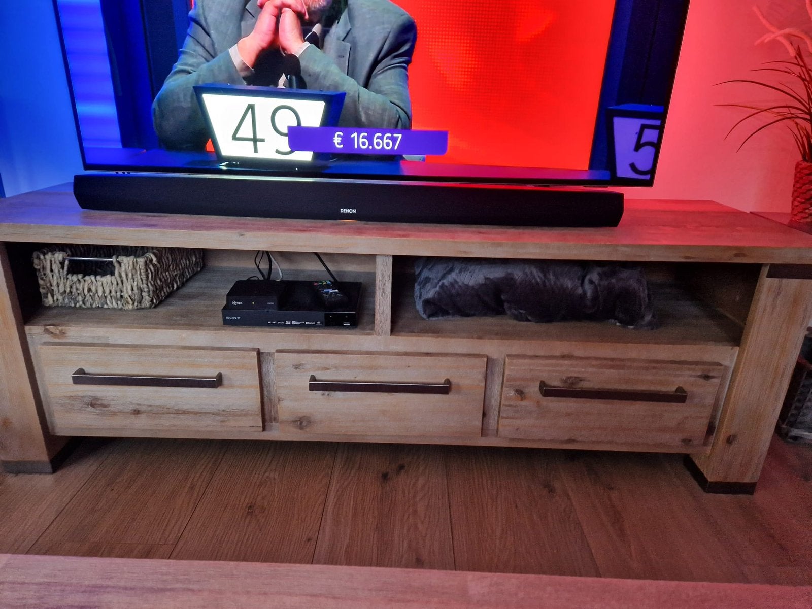 Tv meubel, Ophalen, Overige materialen, Gebruikt, 100 tot 150 cm