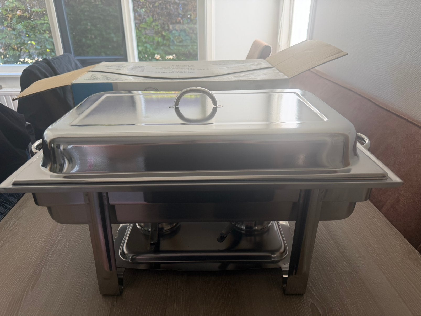 Warmhoud bak met brandpasta/voedsel verwarmer/buffet warmer, Overige typen, Ophalen, Zo goed als nieuw, Overige merken