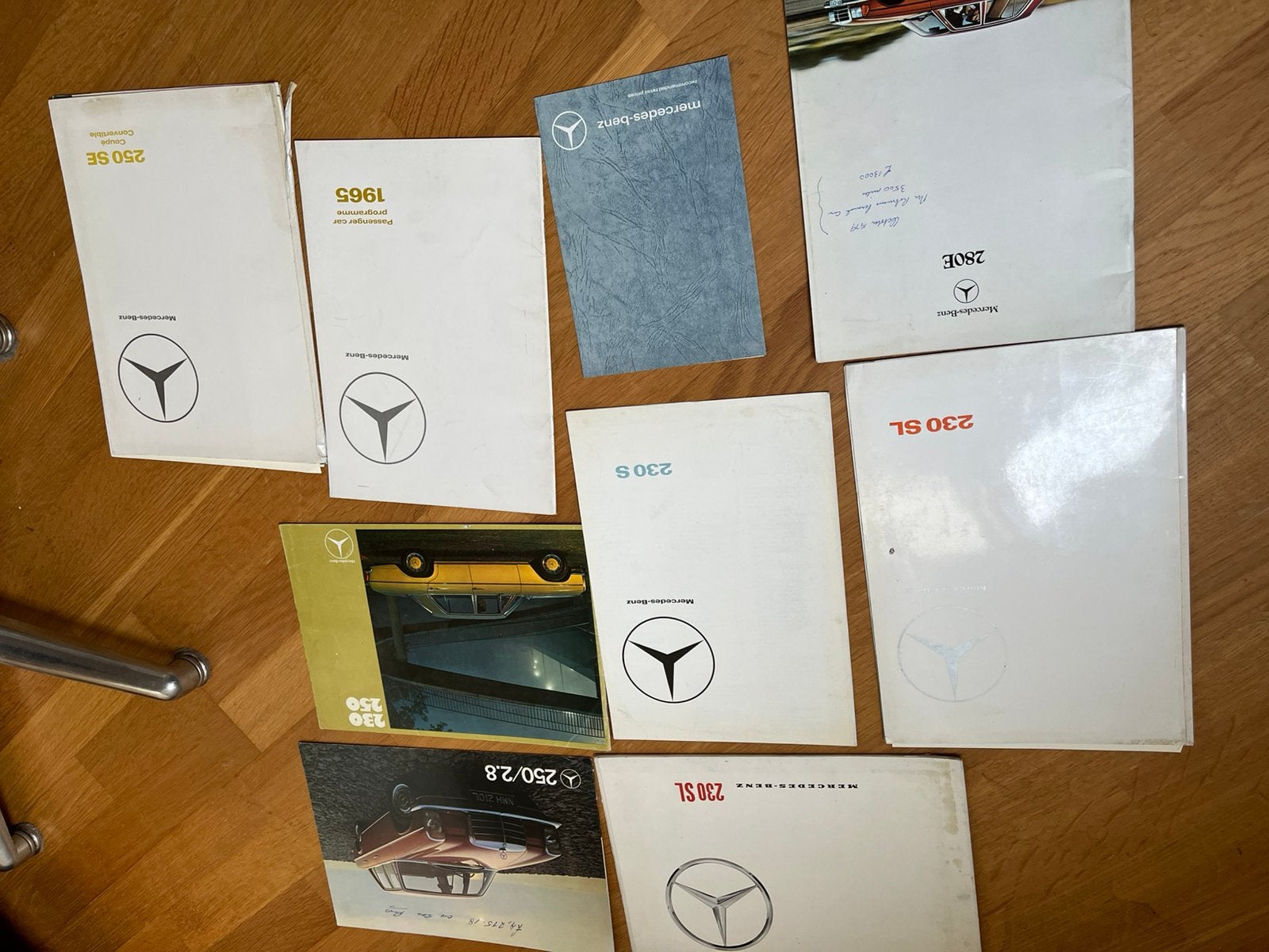 Mercedes 230SL 250SE 280E coupe folders, Ophalen of Verzenden, Gelezen, Mercedes
