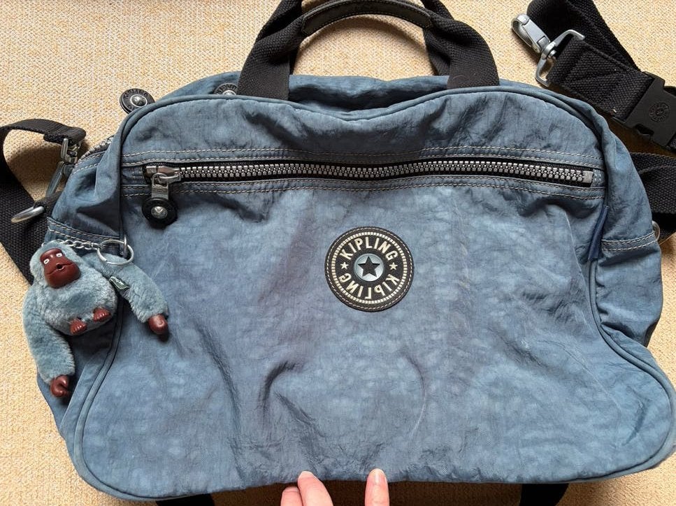 Kipling tas - perfect bij trolley uit andere advertentie, Ophalen of Verzenden, Gebruikt, Blauw, Overige typen