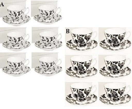 Kop en schotel Baroque Italia of Spain Set/12, Verzenden, Nieuw, Overige stijlen, Kop(pen) en/of Schotel(s)