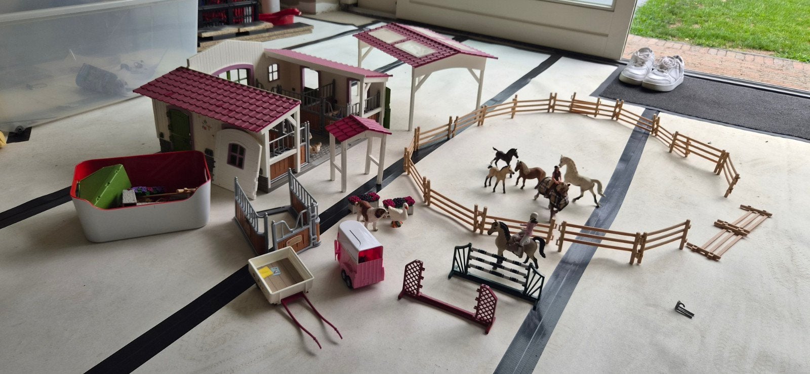 Schleich manegel met toebehoren, Ophalen, Gebruikt, Jongen of Meisje