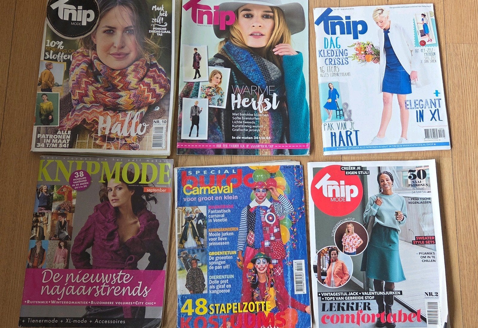 6 x knip tijdschrift, Ophalen of Verzenden, Gebruikt, Vrouw, Knipmode