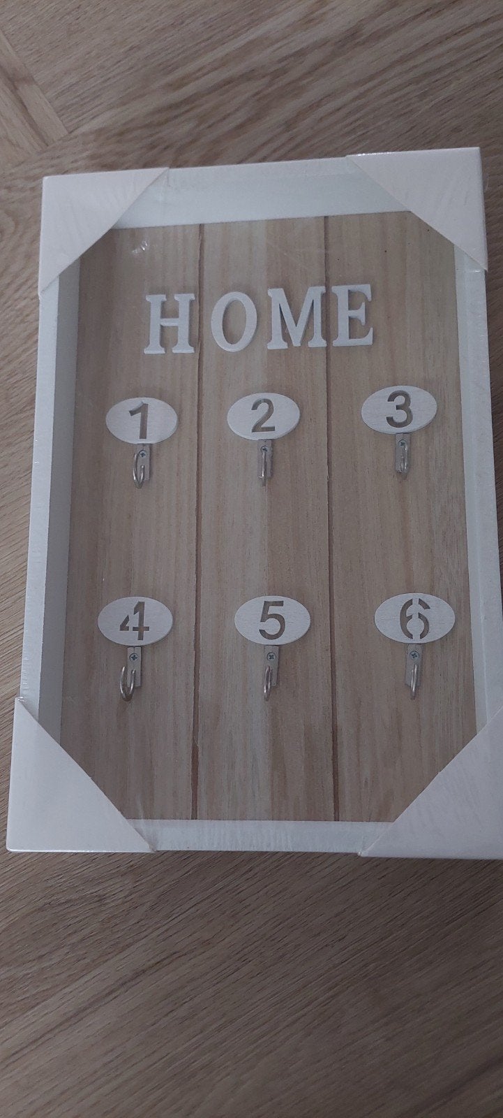 Nieuw sleutelkastje voor 6 sleutels - "HOME" design, Huis en Inrichting, Woonaccessoires | Overige, Ophalen, Nieuw, Wit, Hout
