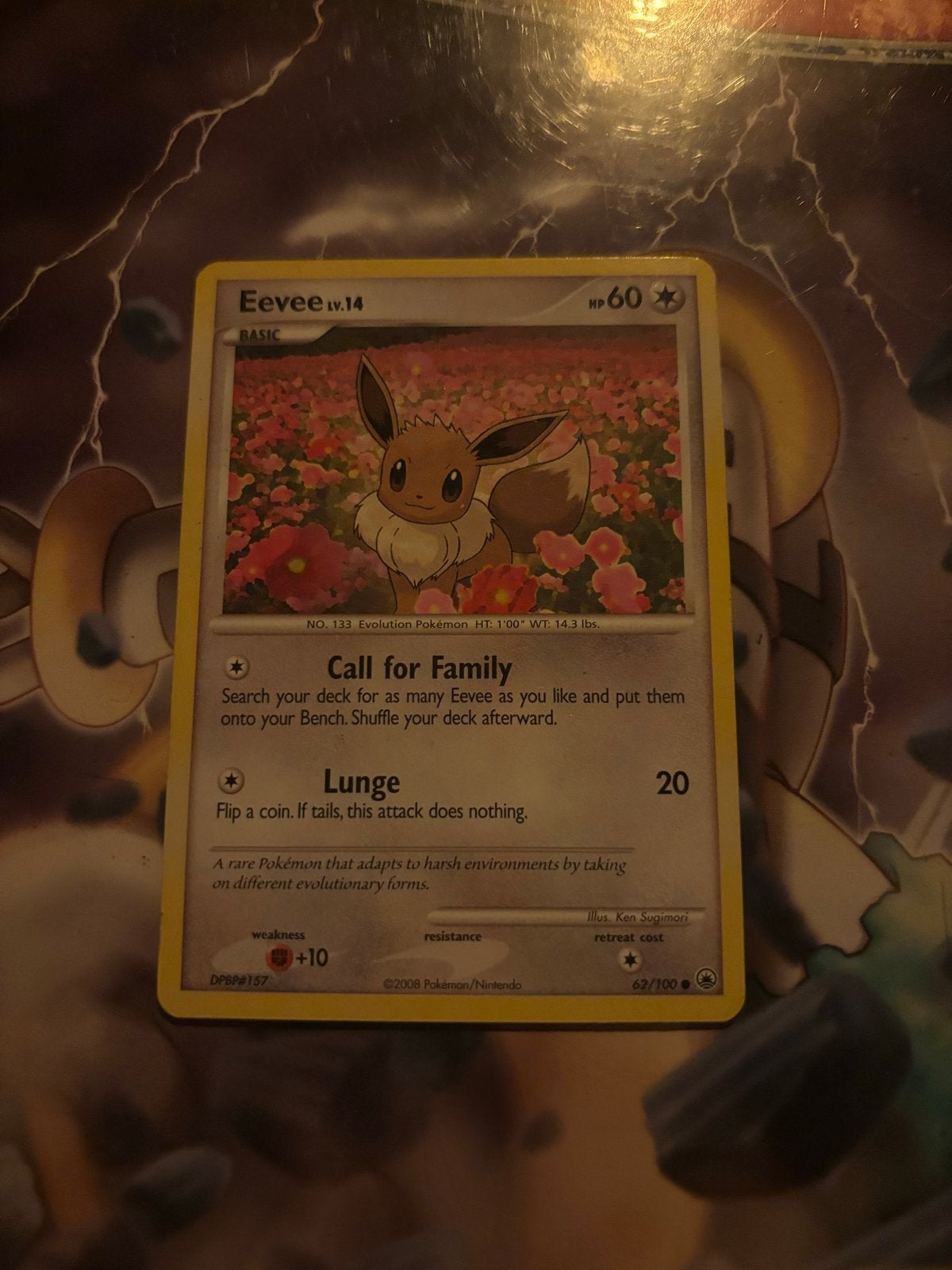 Eevee Pokémonkaart uit 2008 - DPBP#157, Ophalen of Verzenden, Gebruikt, Losse kaart