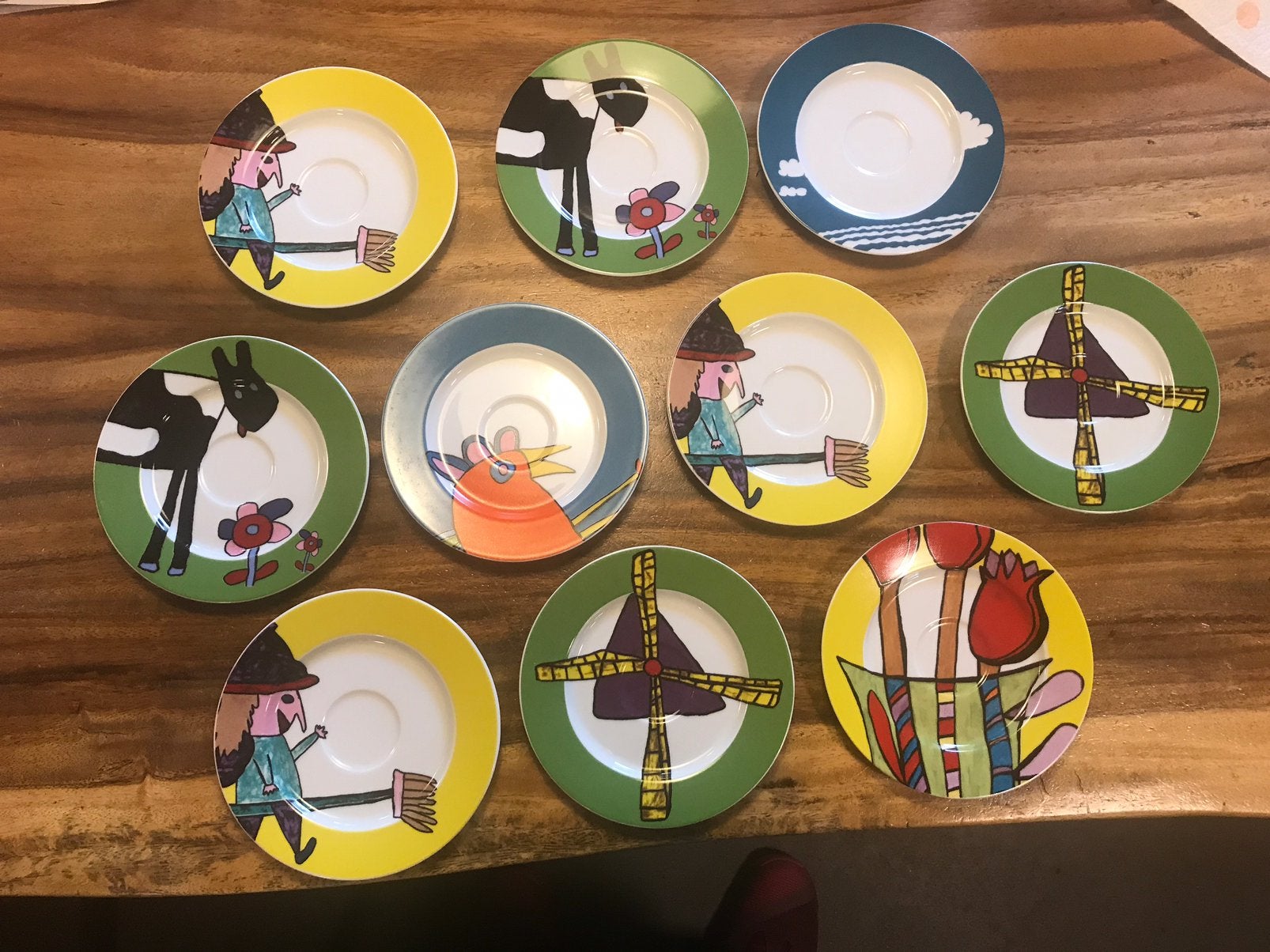 10 design schotels van Schoonhoven Keramiek,doorsnee 15,5 cm, Ophalen of Verzenden
