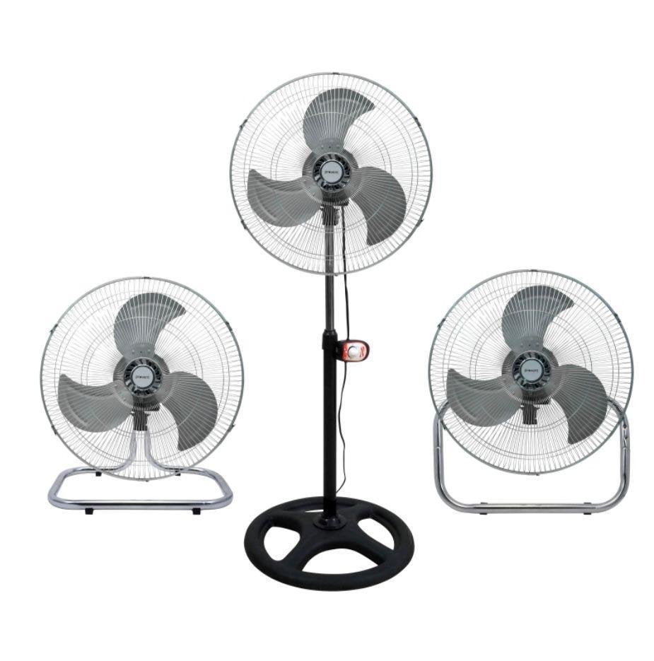 Ventilator 3 verstelbare standen - Rvs 80 watt, Ophalen of Verzenden, Nieuw, Statiefventilator