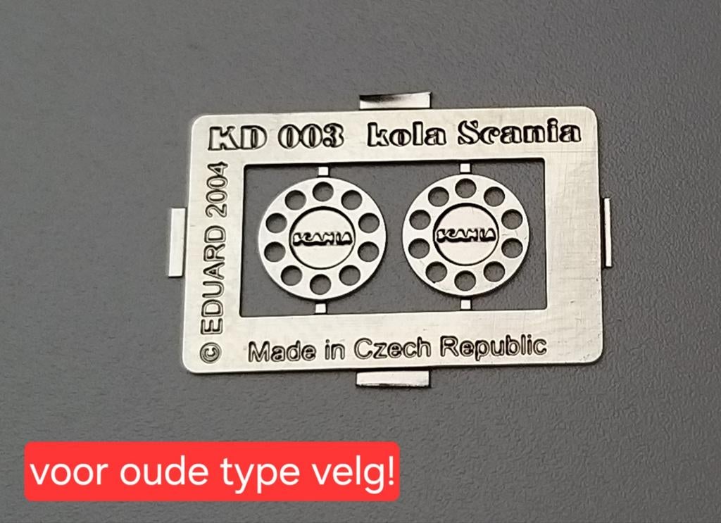 Wielplaten chroom SCANIA (voor OUDE type velg!), Ophalen of Verzenden, Nieuw, Bus of Vrachtwagen, Tekno