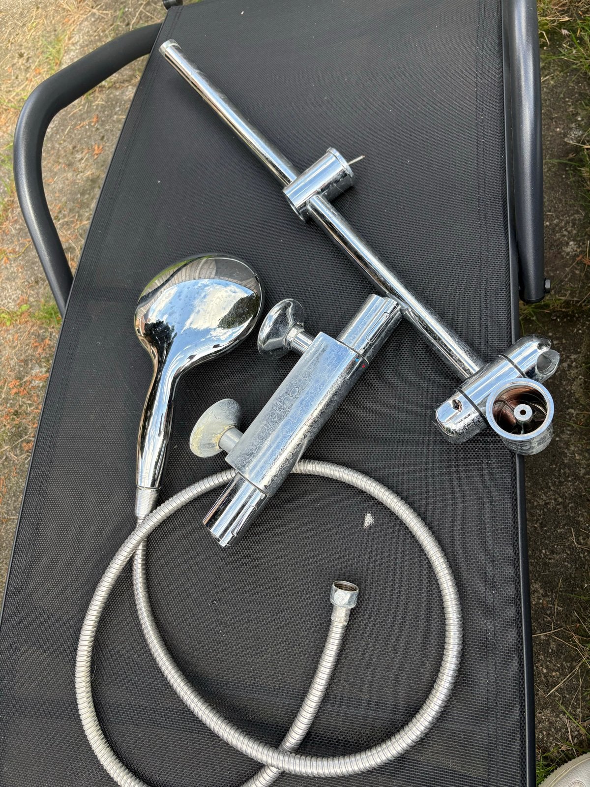Grohe doucheset met thermostaatkraan en handdouche, Ophalen, Gebruikt, Chroom, Douche