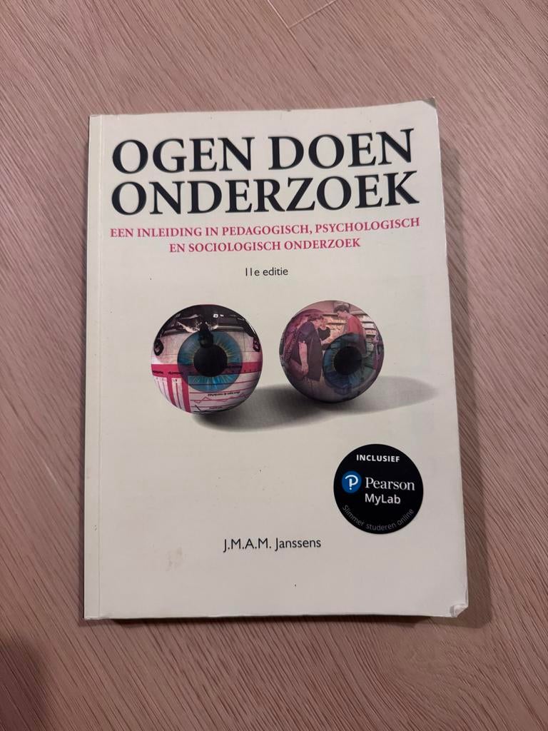 Ogen doen onderzoek - Pedagogische wetenschappen RU, Boeken, Ophalen of Verzenden, Gamma, Gelezen, WO