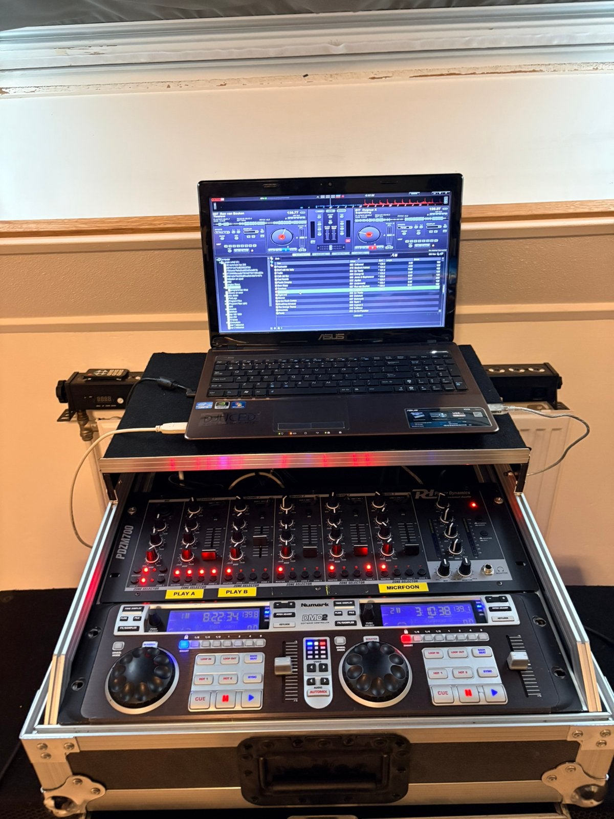 Case met Dj set, Muziek en Instrumenten, Ophalen, Zo goed als nieuw, Overige merken