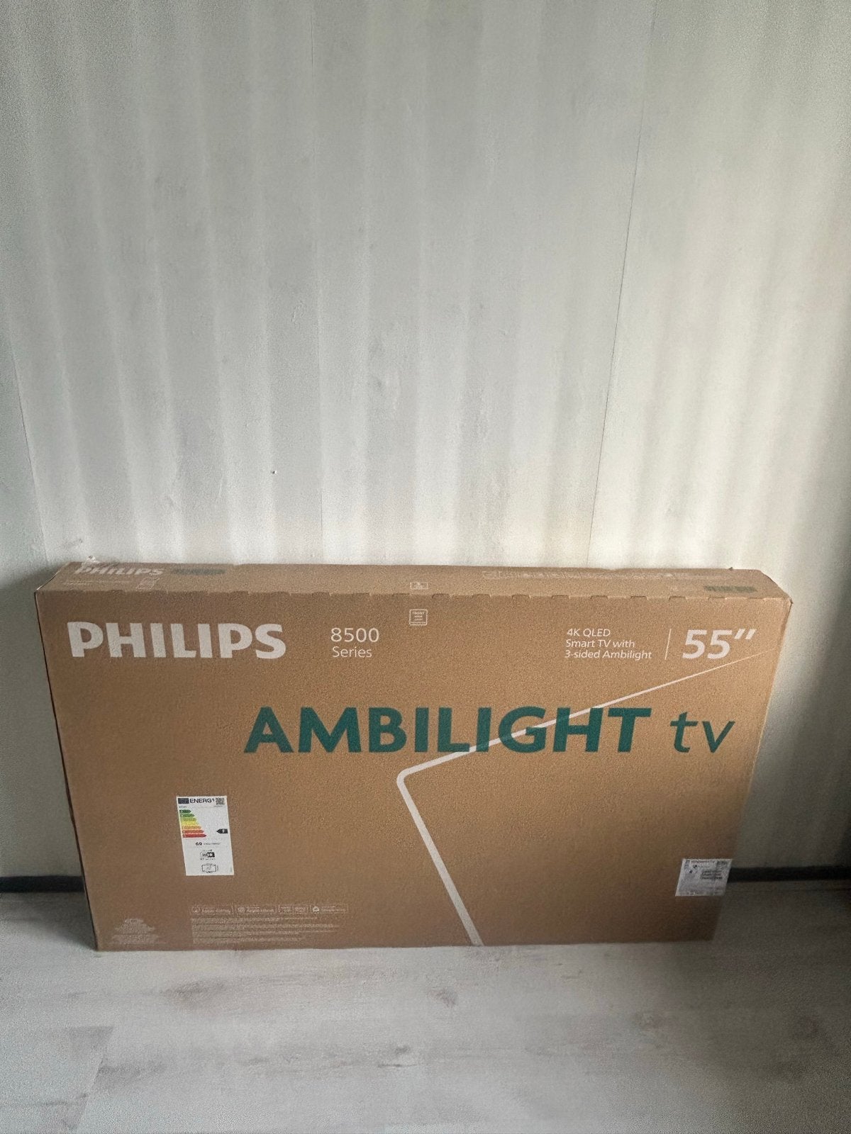 NIEUW Philips 55PQS8501/12 Ambilight4K QLED Smart TV 55 inch, Ophalen, Philips, QLED, Nieuw