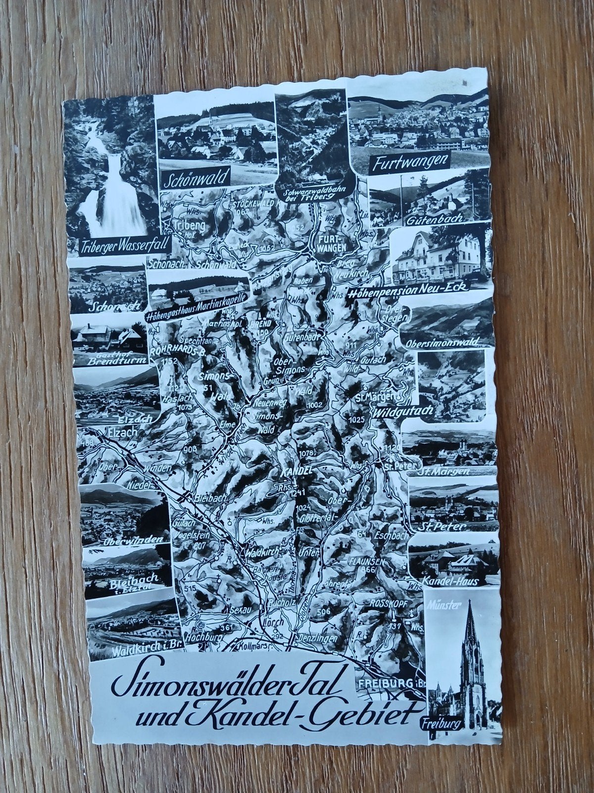 Ansichtkaart Simonswälder Tal en Kandel-Gebiet (Duitsland), Ophalen of Verzenden, 1960 tot 1980, Ongelopen, Overige thema's