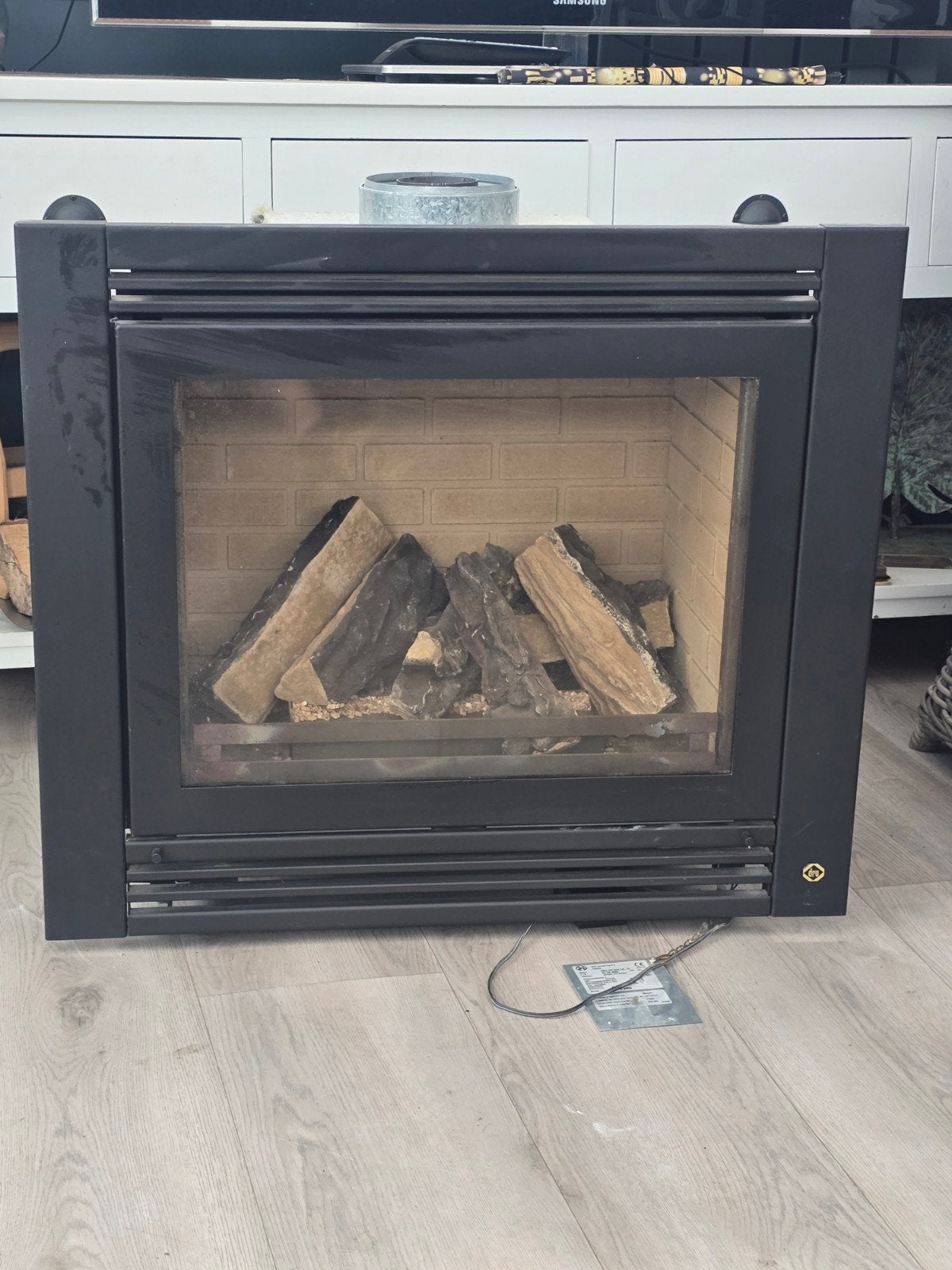 DRU Gashaard 63 AS 3026 type - Inbouw met afstandsbediening., Huis en Inrichting, Haarden, Ophalen of Verzenden, Gebruikt, Inbouwhaard