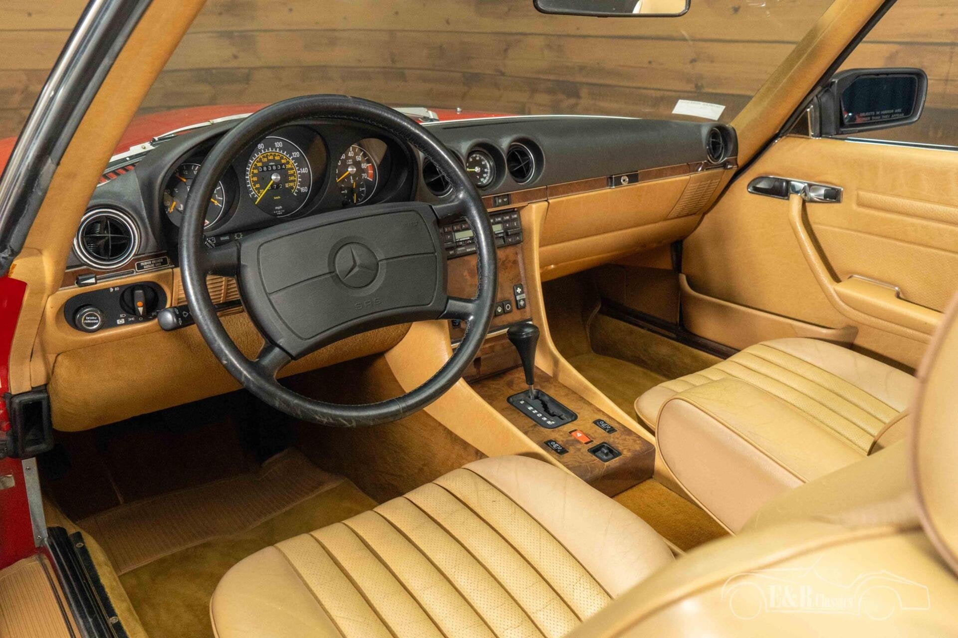 Mercedes 560 SL Cabriolet | 1988, Auto's, Achterwielaandrijving, Beige, Cabriolet, Bedrijf